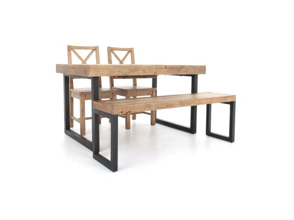 Weston Dining Table + 2 chairs + bench