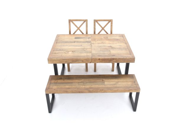 Weston Dining Table + 2 chairs + bench