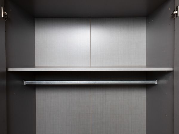 Dresden 0.90 combi wardrobe (Light grey)