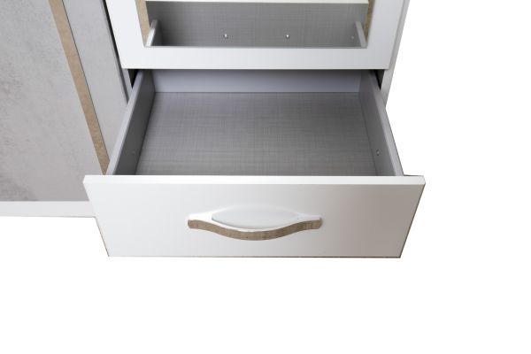 Dresden 0.90 combi wardrobe (Light grey)