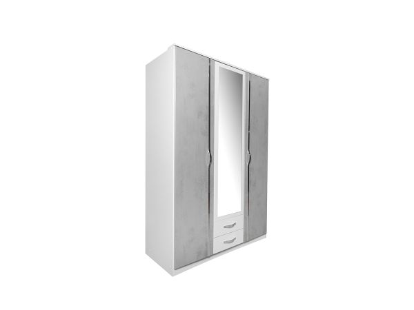Dresden 1.35 combi wardrobe (Light grey)