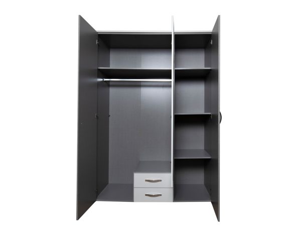 Dresden 1.35 combi wardrobe (Light grey)