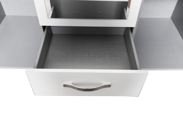 Dresden 1.35 combi wardrobe (Light grey)