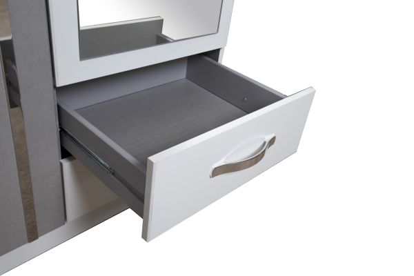Dresden 1.35 combi wardrobe (Light grey)