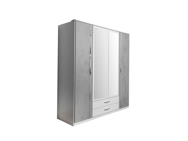 Dresden 1.8 combi wardrobe (Light grey)