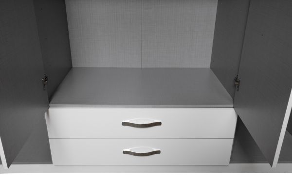 Dresden 1.8 combi wardrobe (Light grey)
