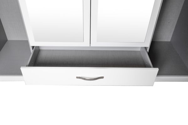 Dresden 1.8 combi wardrobe (Light grey)
