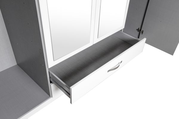 Dresden 1.8 combi wardrobe (Light grey)