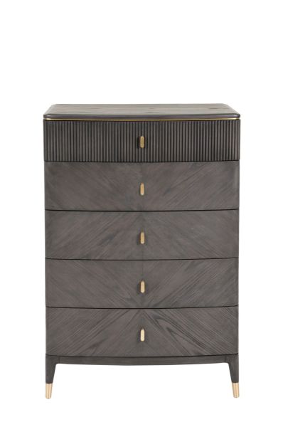 Ancelotti 5 drawer tall chest Ebony