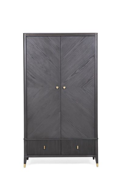 Ancelotti 2 door 2 drawer wardrobe Ebony
