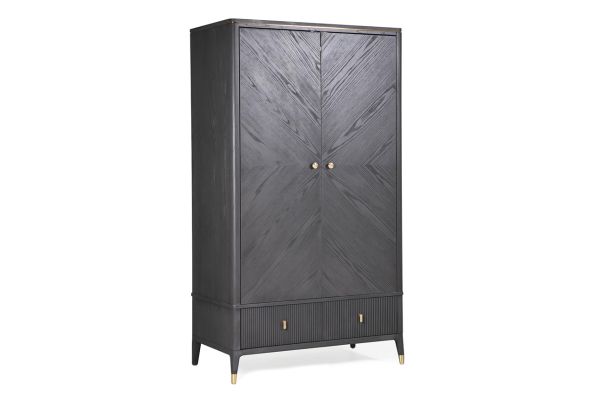 Ancelotti 2 door 2 drawer wardrobe Ebony