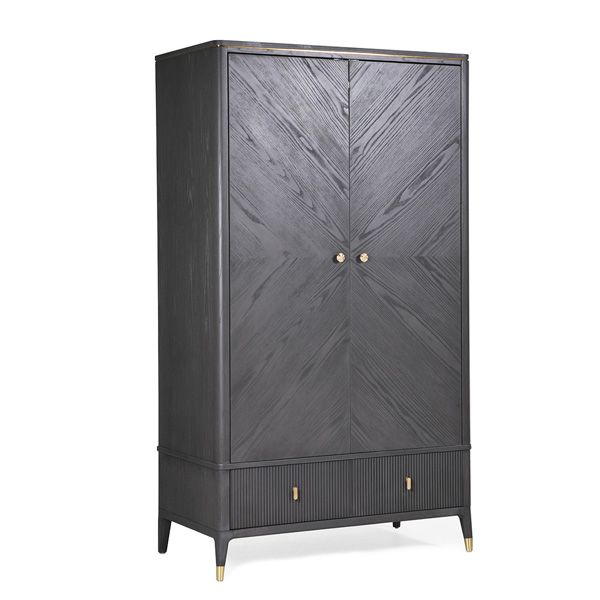Ancelotti 2 door 2 drawer wardrobe Ebony