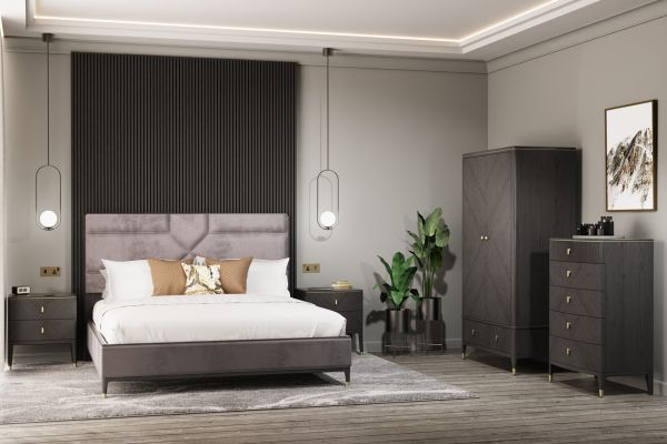Ancelotti 5 drawer tall chest Ebony