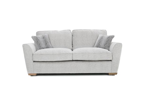 Arbre edit 3 seater sofa (standard back) - type B - Fabric colour: Lassie Silver / Valencia Spot Silver 82336 - Foot colour: Light wood 82343