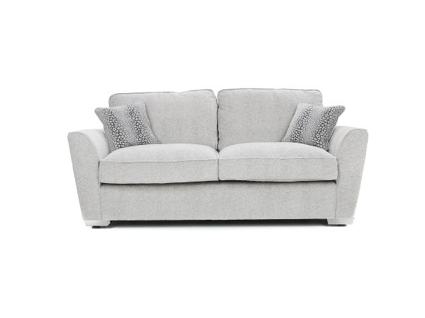Arbre edit 3 seater sofa (standard back) - type B - Fabric colour: Lassie Silver / Valencia Spot Silver 82336 - Foot colour: Chrome 82345