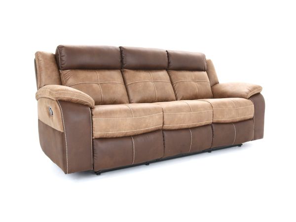 Bonita 3 seater (double manual recliners) - type Fabric