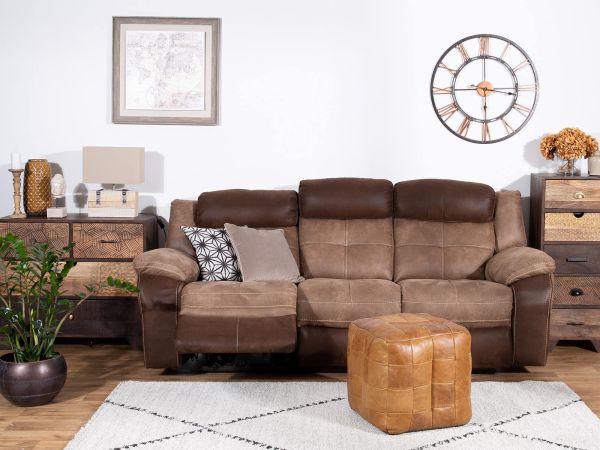 Bonita 3 seater (double manual recliners) - type Fabric