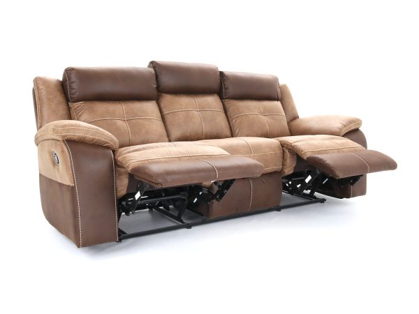Bonita 3 seater (double manual recliners) - type Fabric
