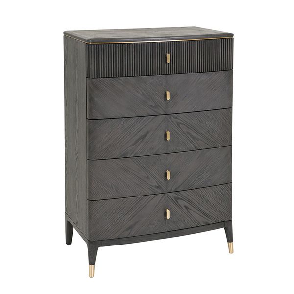 Ancelotti 5 drawer tall chest Ebony