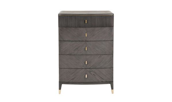 Ancelotti 5 drawer tall chest Ebony