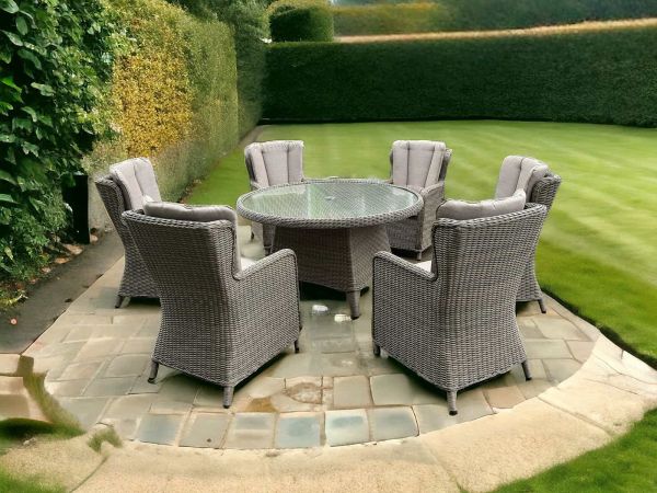 Eleanor 6 seater dining set (140cm) (natural)
