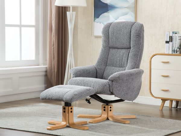 Francine Swivel recliner and stool