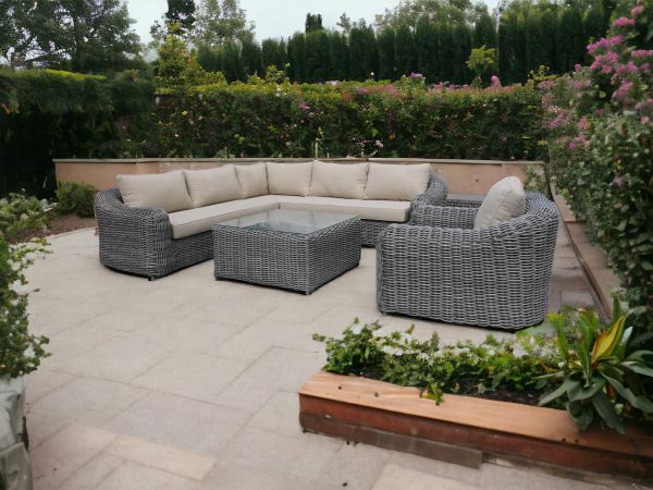 Horsham Large corner sofa and chair with table