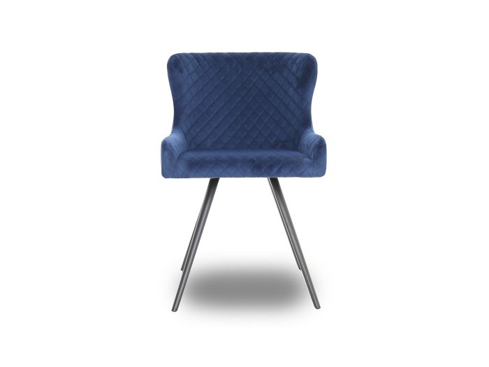 Elbe Dining chair (Blue Velvet)