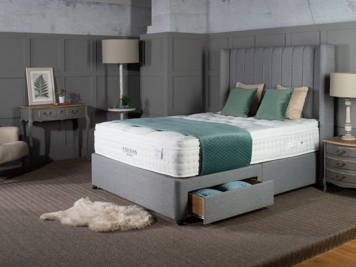 Signature Natural 3200 Single 2 drawer divan set