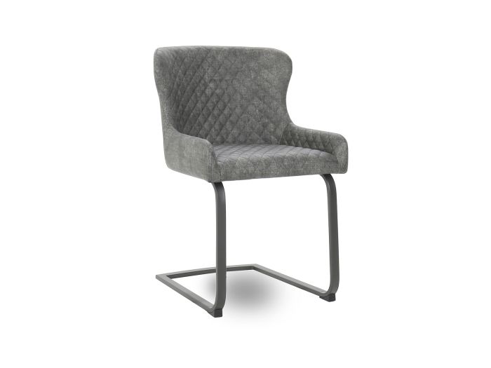 Flexa (Oak) Cantilever dining chair (graphite)