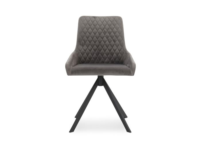Greta Dining chair (grey velvet)