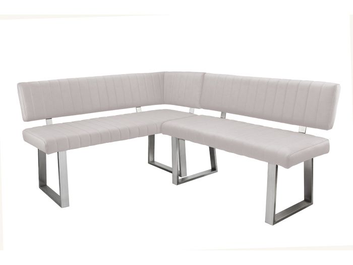 Hirsch Corner bench set (lh) (Light Grey PU)
