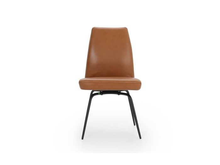 Epoque Swivel glider dining chair (Leg B) Semi Aniline Leather