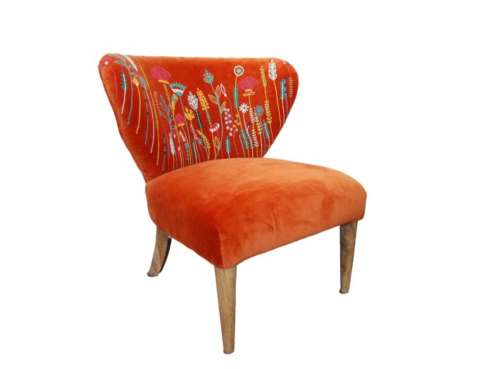 Benny Chair (Iris Velvet Design) (Sunset)