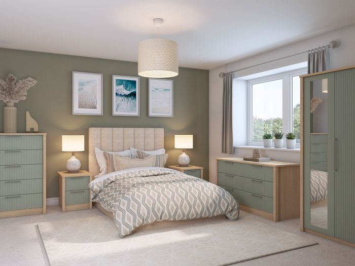 Salisbury 2 drawer bedside chest