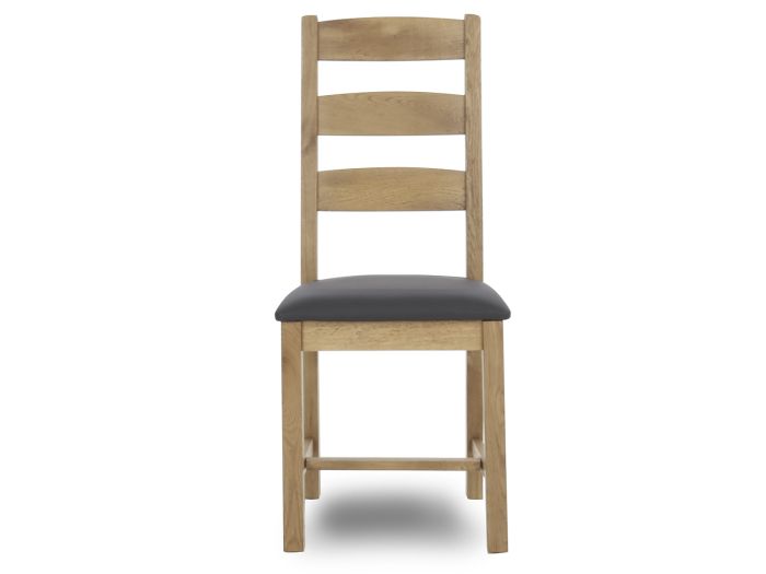 Canterbury Slatted dining chair with pu seat