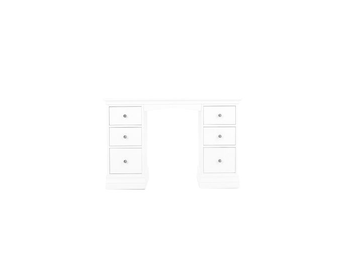 Lormont Double pedestal dressing table (White)