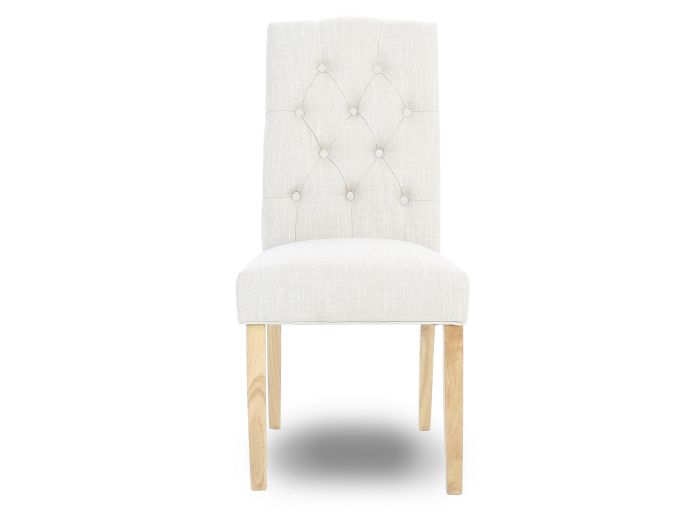 Alderminster Buttoned back dining chairs Natural