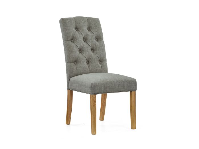 Alderminster Buttoned back dining chairs Grey