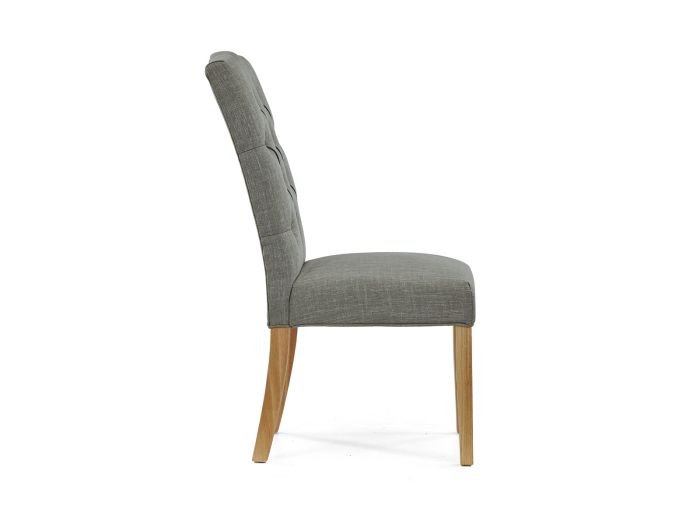 Alderminster Buttoned back dining chairs Grey