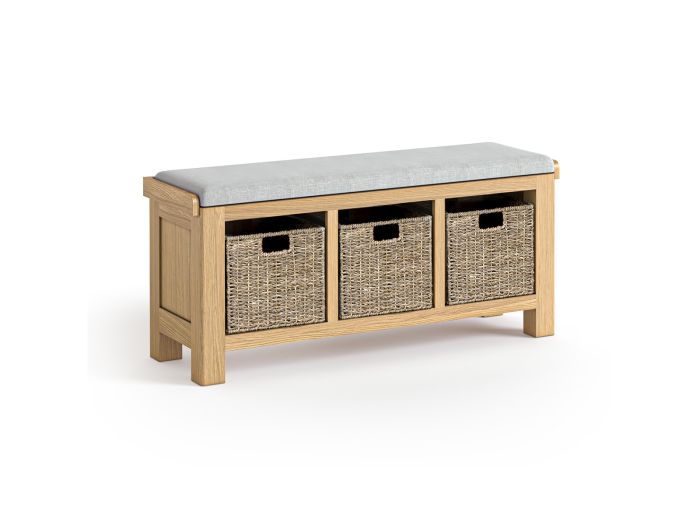 Alderminster Storage bench with beige cushion