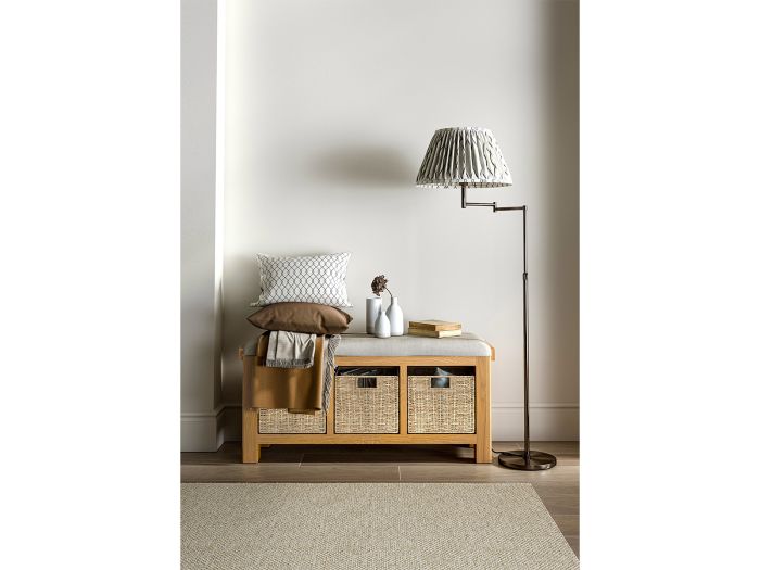 Alderminster Storage bench with beige cushion