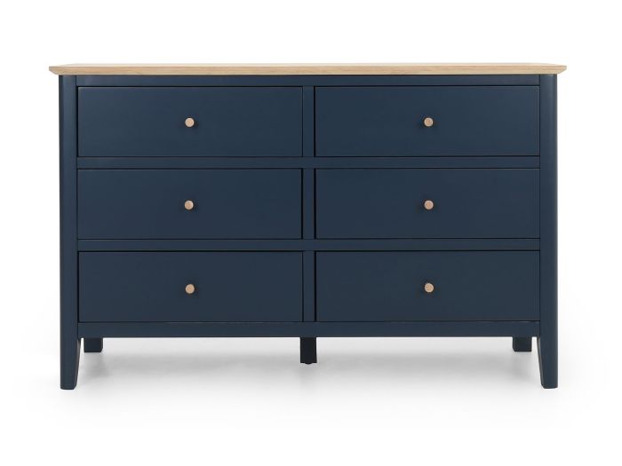 Wycombe 6 drawer chest (blue)
