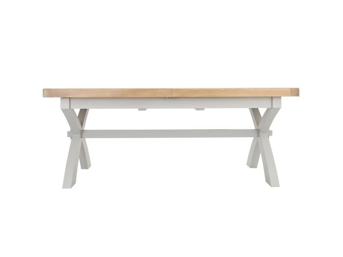 Andover Cross leg extending dining table (200/245cm) (taupe)