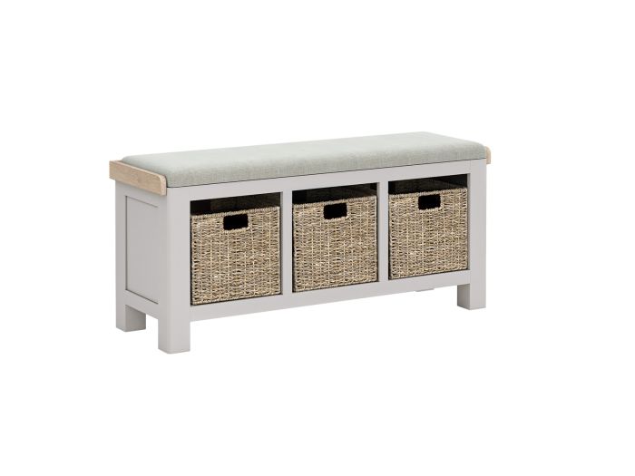 Andover Storage bench with cushion (beige) (taupe)