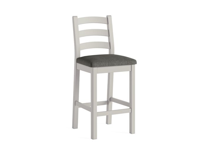Andover Bar stool with cushion (charcoal) (taupe)