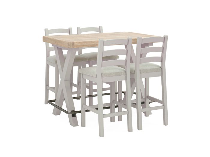 Andover Bar stool with cushion (charcoal) (taupe)