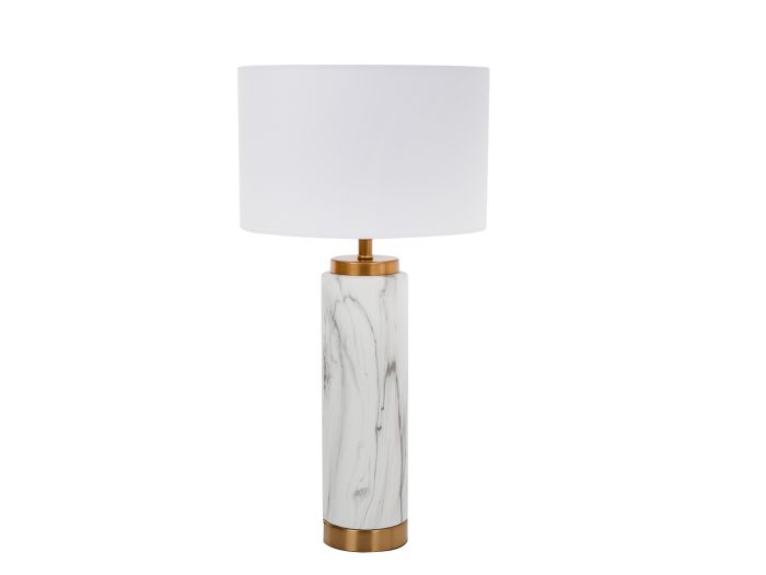 Lamp Marble effect ceramic tall table lamp
