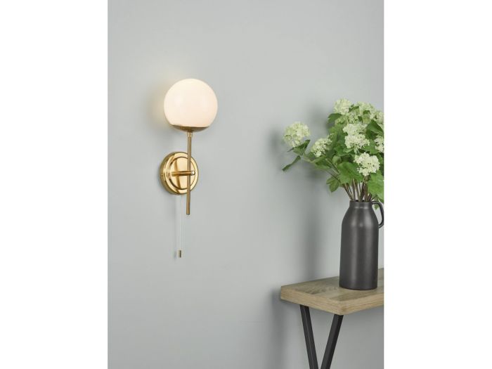 Bombazine Wall light (natural brass/glass shades)