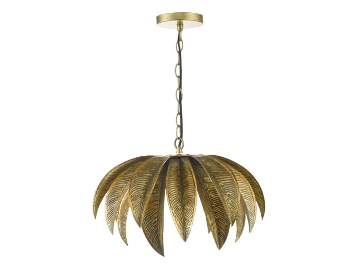 Cara 1 light pendant (antique gold)